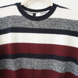 Striped H&M Crew Neck Sweater